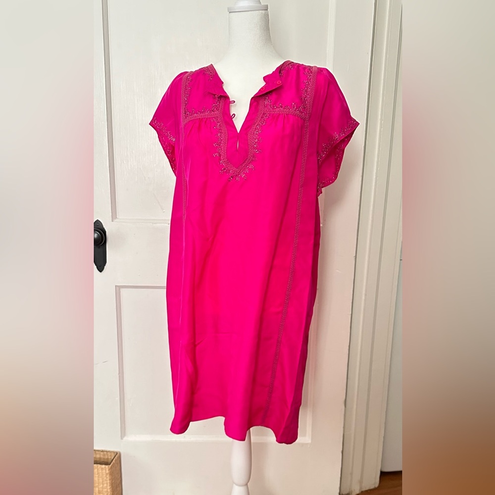 Original Calypso St Barth Pink Silk Dress
